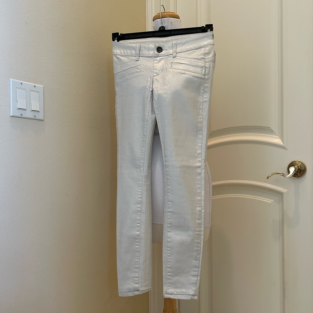 Victoria Secret siren silver stretch skinny jeans